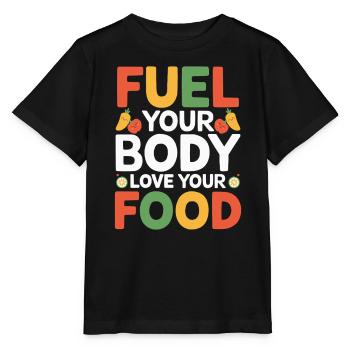 Healthy Eating Habits For Children Eat Green - Stanley/Stella MINI CREATOR Kids’ T-Shirt - black - Front - Mikhail (115cm)
