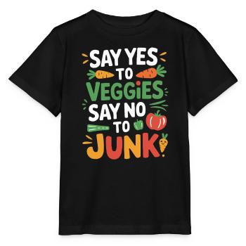 Healthy Eating Habits For Children Eat Green - Stanley/Stella MINI CREATOR Kids’ T-Shirt - black - Front - Mikhail (115cm)