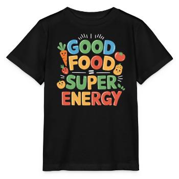 Healthy Eating Habits For Children Eat Green - Stanley/Stella MINI CREATOR Kids’ T-Shirt - black - Front - Mikhail (115cm)