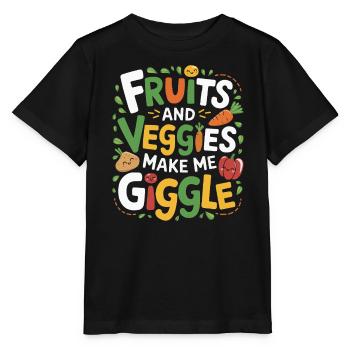 Healthy Eating Habits For Children Eat Green - Stanley/Stella MINI CREATOR Kids’ T-Shirt - black - Front - Mikhail (115cm)