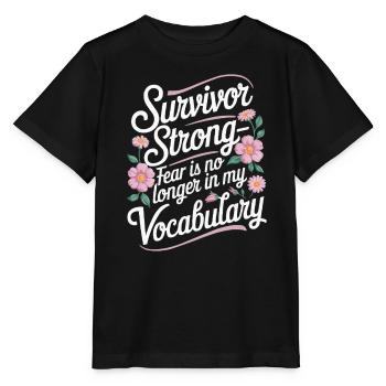 Krebsüberlebende Chemotherapie Chemotherapie besiegt Krebs - Stanley/Stella Kinder T-Shirt MINI CREATOR  - Schwarz - Vorne - Mikhail (115cm)