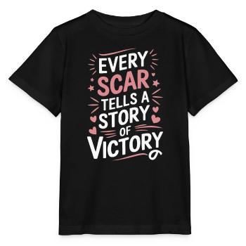 Krebsüberlebende Chemotherapie Chemotherapie besiegt Krebs - Stanley/Stella Kinder T-Shirt MINI CREATOR  - Schwarz - Vorne - Mikhail (115cm)