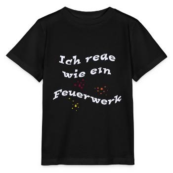 Ich rede wie ein Feuerwerk - Stanley/Stella Kinder T-Shirt MINI CREATOR  - Schwarz - Vorne - Mikhail (115cm)