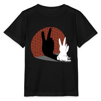 Lapin Ombre Figure Ombre Image Jeu d’Ombre - T-shirt bio MINI CREATOR Stanley/Stella Enfant - noir - Devant - Mikhail (115cm)