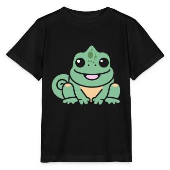caméléon - T-shirt bio MINI CREATOR Stanley/Stella Enfant - noir - Devant - Mikhail (115cm)