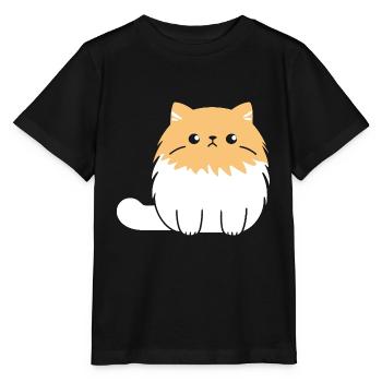 Persian cat - Stanley/Stella MINI CREATOR Kids’ T-Shirt - black - Front - Mikhail (115cm)