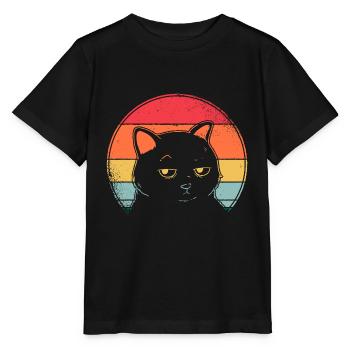 Meilleure chemise de chat jamais en détresse chat suspect - T-shirt bio MINI CREATOR Stanley/Stella Enfant - noir - Devant - Mikhail (115cm)