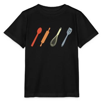Vintage Baking Supplies - Stanley/Stella MINI CREATOR Kids’ T-Shirt - black - Front - Mikhail (115cm)