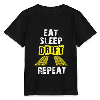 Drifter Eat Sleep Drift Repeat - Stanley/Stella Kinder T-Shirt MINI CREATOR  - Schwarz - Vorne - Mikhail (115cm)
