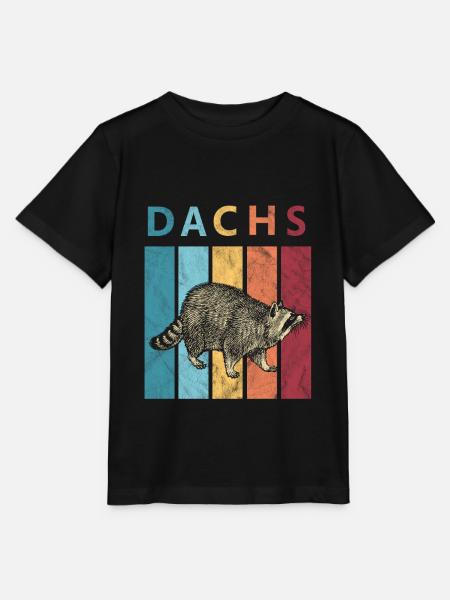 Dachs Retro - Stanley/Stella Kinder T-Shirt MINI CREATOR  - Schwarz