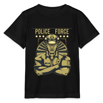 police - Stanley/Stella MINI CREATOR Kids’ T-Shirt - black - Front - Mikhail (115cm)