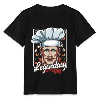 Chefkoch - Stanley/Stella Kinder T-Shirt MINI CREATOR  - Schwarz - Vorne - Mikhail (115cm)