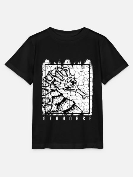 Seepferdchen - Stanley/Stella Kinder T-Shirt MINI CREATOR  - Schwarz