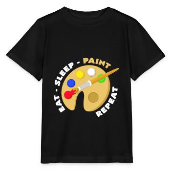 peinture - T-shirt bio MINI CREATOR Stanley/Stella Enfant - noir - Devant - Mikhail (115cm)