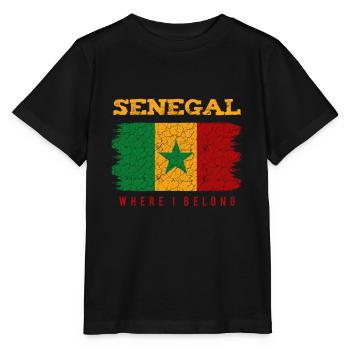 Sénégal - T-shirt bio MINI CREATOR Stanley/Stella Enfant - noir - Devant - Mikhail (115cm)