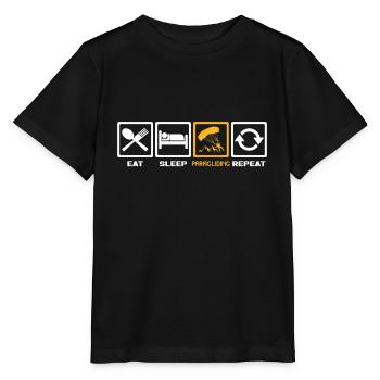 Gleitschirmfliegen - Stanley/Stella Kinder T-Shirt MINI CREATOR  - Schwarz - Vorne - Mikhail (115cm)