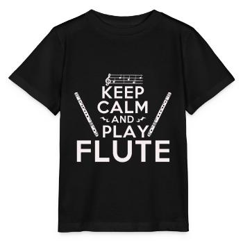 Flöten - Stanley/Stella Kinder T-Shirt MINI CREATOR  - Schwarz - Vorne - Mikhail (115cm)