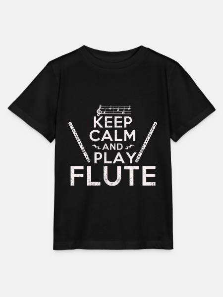 Keep Calm Flûtiste Flûtiste Idée cadeau - T-shirt bio MINI CREATOR Stanley/Stella Enfant - noir