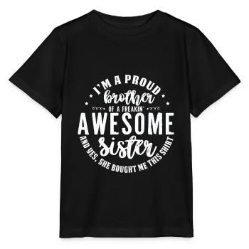 Frère et soeur - T-shirt bio MINI CREATOR Stanley/Stella Enfant - noir - Devant - Mikhail (115cm)