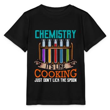 chimiste - T-shirt bio MINI CREATOR Stanley/Stella Enfant - noir - Devant - Mikhail (115cm)