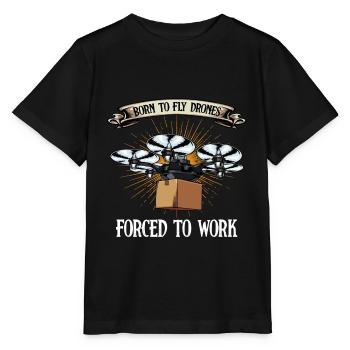 drones - T-shirt bio MINI CREATOR Stanley/Stella Enfant - noir - Devant - Mikhail (115cm)