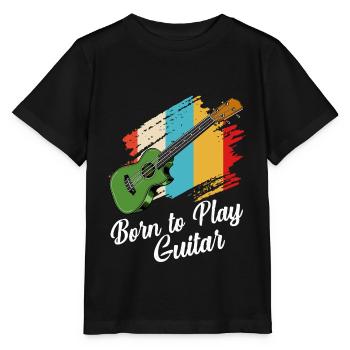 Born To Play Guitar Dites cadeau du guitariste - T-shirt bio MINI CREATOR Stanley/Stella Enfant - noir - Devant - Mikhail (115cm)