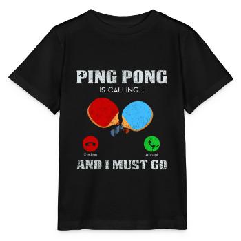 Pingpong Lustige Sprüche Tischtennis Geschenkidee - Stanley/Stella Kinder T-Shirt MINI CREATOR  - Schwarz - Vorne - Mikhail (115cm)