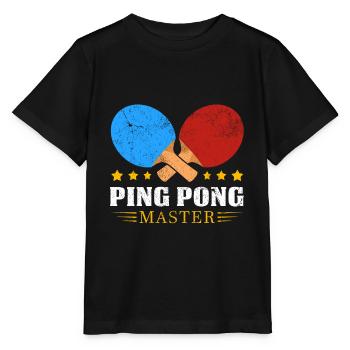 Pingpong Master Cool Tischtennisspieler Geschenk - Stanley/Stella Kinder T-Shirt MINI CREATOR  - Schwarz - Vorne - Mikhail (115cm)