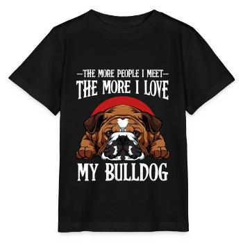 Bouledogue - T-shirt bio MINI CREATOR Stanley/Stella Enfant - noir - Devant - Mikhail (115cm)