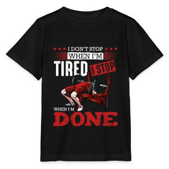 Bodybuilder - Stanley/Stella Kinder T-Shirt MINI CREATOR  - Schwarz - Vorne - Mikhail (115cm)