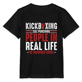 Kickboxing - Stanley/Stella Kinder T-Shirt MINI CREATOR  - Schwarz - Vorne - Mikhail (115cm)