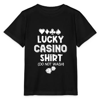 Lucky Casino Shirt - Stanley/Stella Kinder T-Shirt MINI CREATOR  - Schwarz - Vorne - Mikhail (115cm)