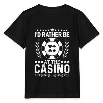Casino gambling - Stanley/Stella MINI CREATOR Kids’ T-Shirt - black - Front - Mikhail (115cm)