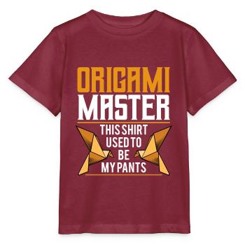 origami - T-shirt bio MINI CREATOR Stanley/Stella Enfant - bordeaux - Devant - Kain (125cm)