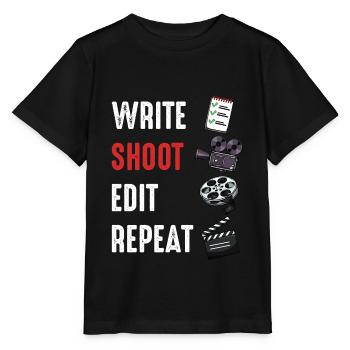 Film director - Stanley/Stella MINI CREATOR Kids’ T-Shirt - black - Front - Mikhail (115cm)