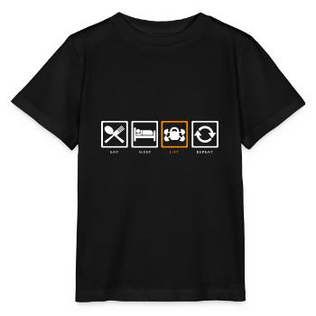 dumbbell - Stanley/Stella MINI CREATOR Kids’ T-Shirt - black - Front - Mikhail (115cm)