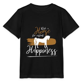 Chevaux - T-shirt bio MINI CREATOR Stanley/Stella Enfant - noir - Devant - Mikhail (115cm)