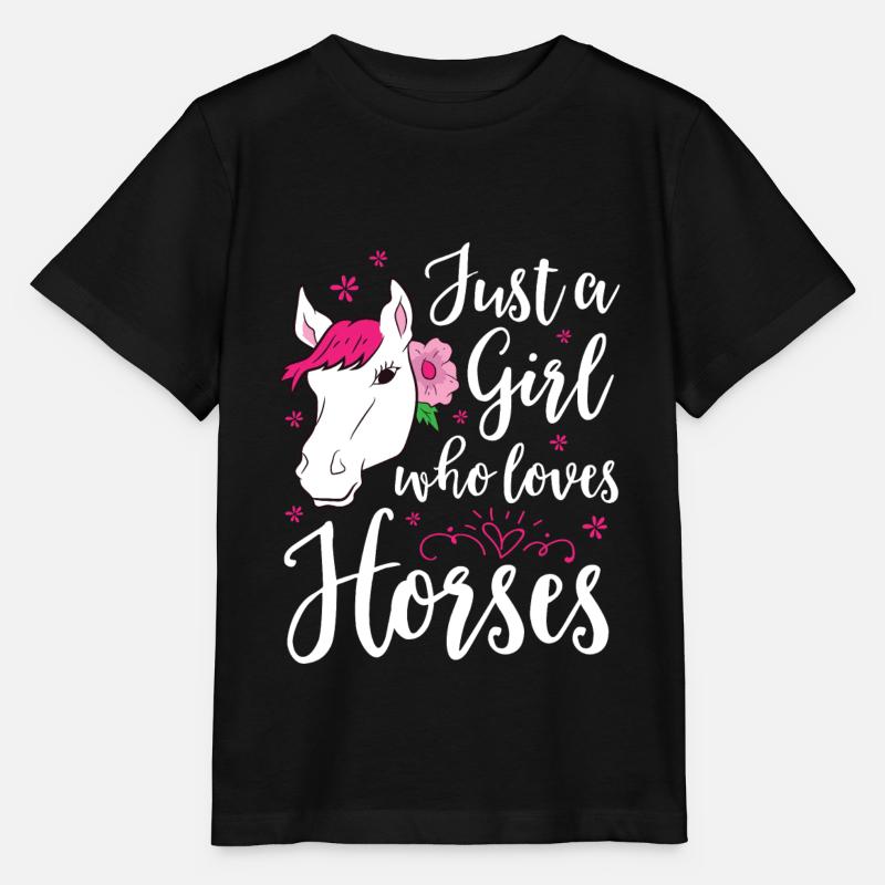 Pferde Mädchen Pferde Reiten Pferd Liebe - Stanley/Stella Kinder T-Shirt MINI CREATOR  - Schwarz