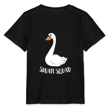 Équipe cygnes Drôle Swan Squad - T-shirt bio MINI CREATOR Stanley/Stella Enfant - noir - Devant - Mikhail (115cm)