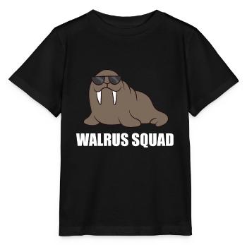 Funny Walrus Team Walrus Walrus Squad - Stanley/Stella MINI CREATOR Kids’ T-Shirt - black - Front - Mikhail (115cm)