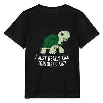 Ich Mag Schildkröten Einfach Wirklich Ok - Stanley/Stella Kinder T-Shirt MINI CREATOR  - Schwarz - Vorne - Mikhail (115cm)