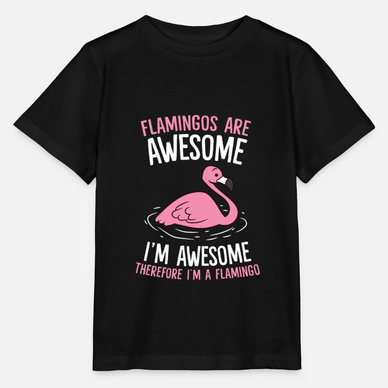 Ich bin ein Flamingo - Stanley/Stella Kinder T-Shirt MINI CREATOR  - Schwarz