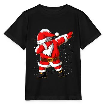 Dabbing Santa Claus Christmas - T-shirt bio MINI CREATOR Stanley/Stella Enfant - noir - Devant - Mikhail (115cm)