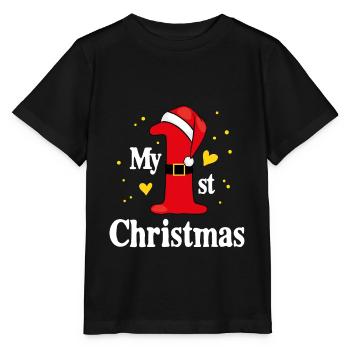 1er premier cadeau de noël fille garçon mignon - T-shirt bio MINI CREATOR Stanley/Stella Enfant - noir - Devant - Mikhail (115cm)
