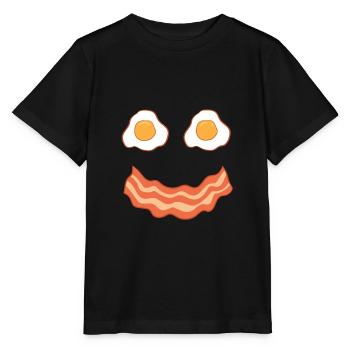 Frühstück Eier und Speck Spiegelei Speck - Stanley/Stella Kinder T-Shirt MINI CREATOR  - Schwarz - Vorne - Mikhail (115cm)