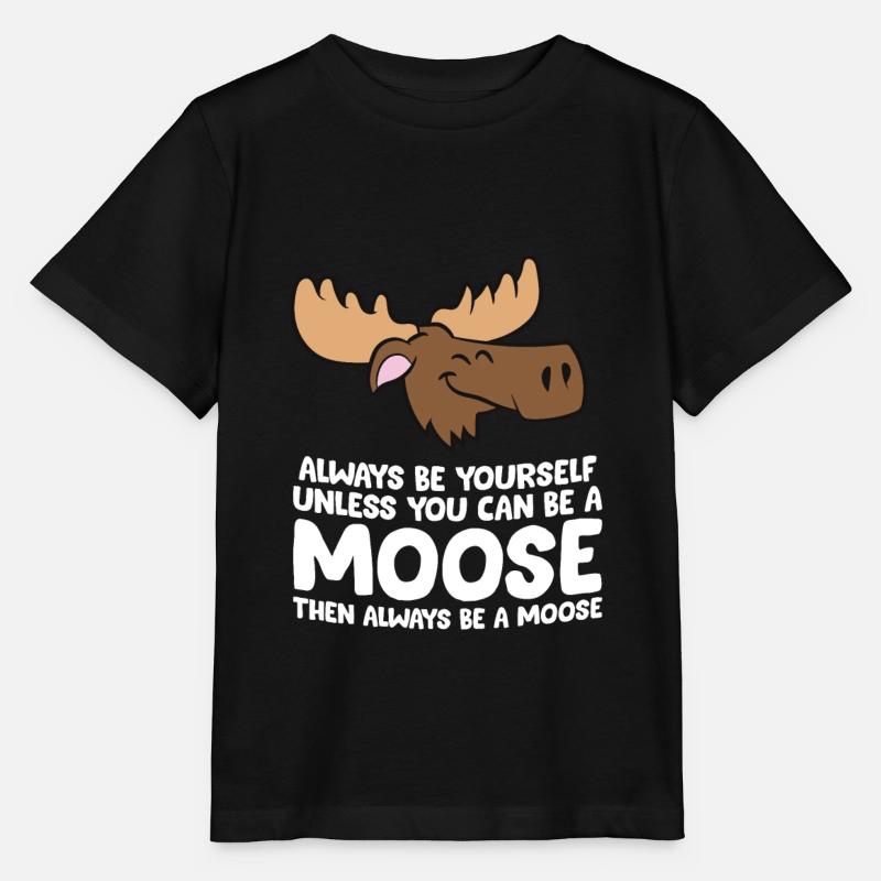 Moose Alaska Always Be Yourself Unless You Can Be - Stanley/Stella Kinder T-Shirt MINI CREATOR  - Schwarz