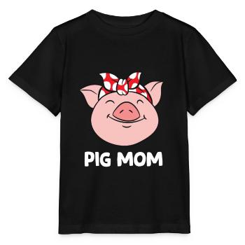 Pig Farmer Mom Love Pigs Pig Mom Funny Pigs - T-shirt bio MINI CREATOR Stanley/Stella Enfant - noir - Devant - Mikhail (115cm)