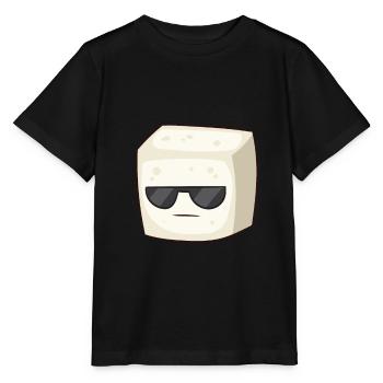 Cute Tofu With Sunglasses Vegan Vegetarian Tofu - T-shirt bio MINI CREATOR Stanley/Stella Enfant - noir - Devant - Mikhail (115cm)