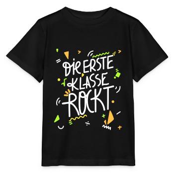 Erste Klasse Einschulung 2022 - Stanley/Stella Kinder T-Shirt MINI CREATOR  - Schwarz - Vorne - Mikhail (115cm)