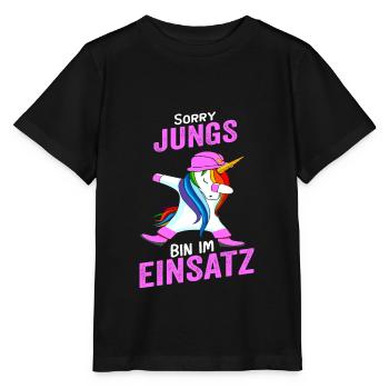 Feuerwehrfrau Feuerwehrhelm Mädchen Krönchen - Stanley/Stella Kinder T-Shirt MINI CREATOR  - Schwarz - Vorne - Mikhail (115cm)